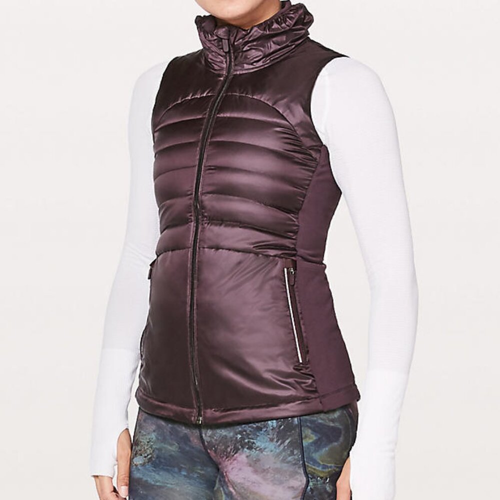 lululemon Down For A Run Vest in Black Cherry